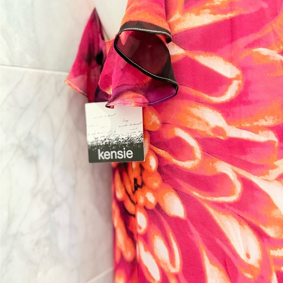 KENSIE Floral Print Cold Shoulder Dress - NWT $108 - WOMEN’S SIZE 8 - Picture 4 of 11